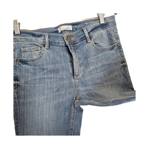 Loft mid rise ankle skinny blue jeans size 28 NWT - Picture 5 of 11